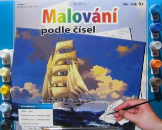 Malování podle čísel - koráb