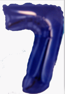 NAFUKOVACÍ ČÍSLICE 7 MODRÁ 35CM