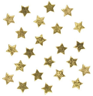 Hvězdičky dřevěné zlaté 2,5 cm, 24 ks 4785