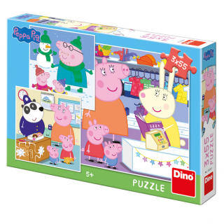 Dino puzzle Peppa Pig: Veselé odpoledne 3x55d.