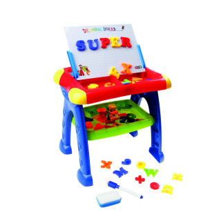 Stoleček s tabulkou a přihrádkami 50 cm