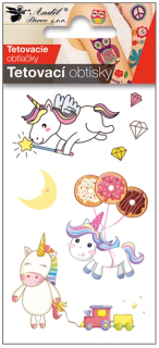 Tetovací obtisky 10,5 x 6 cm - jednorožc 16025