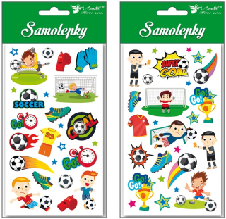 Samolepky fotbal 9 x 16 cm